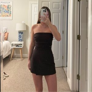 Brown Strapless Romper